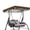 B, variant on Swing Canopy Cover Replacement for 2-3 Seater Outdoor Swing Chair, Waterproof 190T Polyester Top with Tie Straps, Patio Porch Garden Swing Top Cover, Multiple Sizes Available