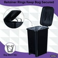 Superio Slim Pedal Trash Can, 64 Qt. Large Trash Can with StepOn Pedal