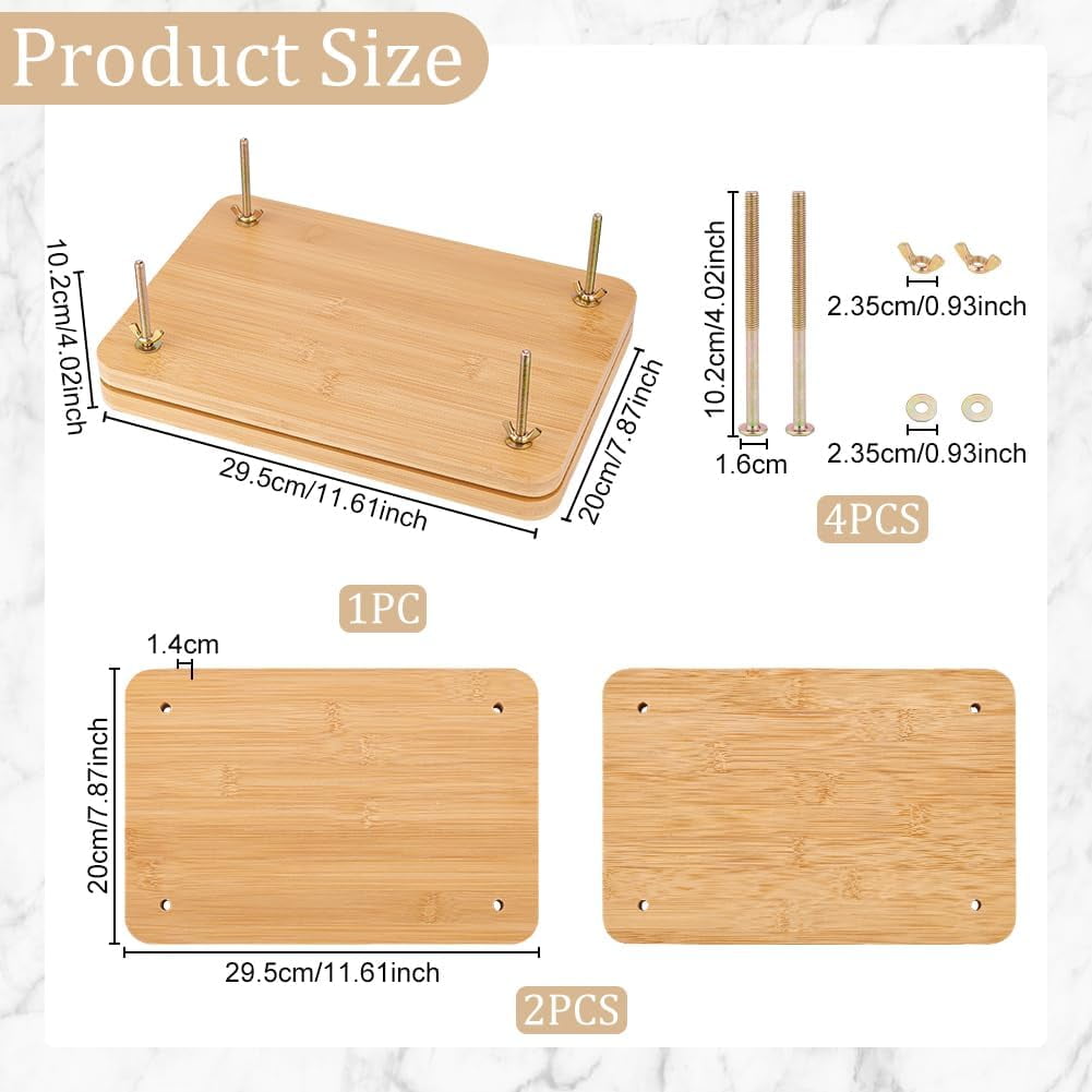 Wooden Book Press Tools for Bookbinding Rectangle Moccasin 295x200x102mm