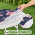 thumbnail image 5 of Pioneer Flower Floral Print Pattern Round Fitted Tablecloth with Elastic Edge,Dining Table Cover Waterproof,Outdoor Round Tablecloth for Camping,Dining,Indoor and Outdoor, 5 of 7