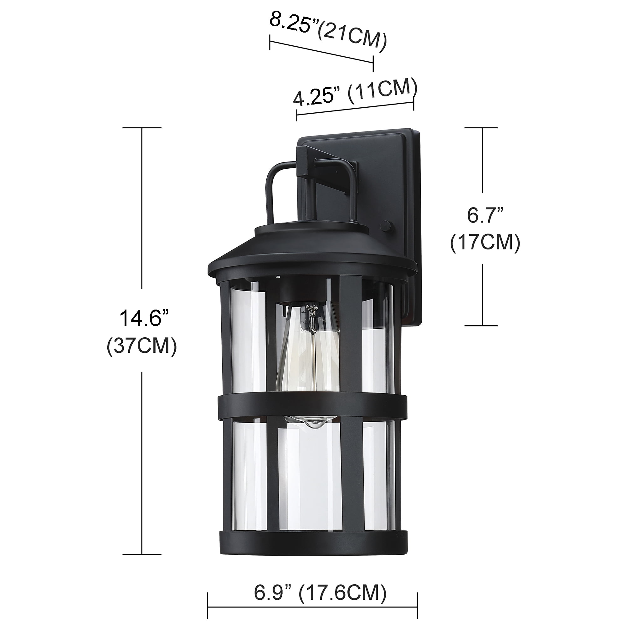 Outdoor Porch Light Fixture Wall Mount Outdoor Lighting for House, Garage, Hallway, Doorway, E26 Faymart Lighting