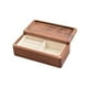 thumbnail image 2 of Organizador de joyas para mujer, bandeja para anillos y baratijas. Color madera oscura, 2 of 9