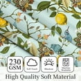 thumbnail image 3 of Green Floral Curtains Vintage French Country Grommet Botanical Hummingbird Mint Green Lemon Drapes for Bedroom Dining Living Room,42x84 Inch, 3 of 6