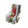 thumbnail image 4 of Modern Soft Flannel Fleece Throw Blanket, Summer Fruit Ripe Watermelon Cuts Splashes of Juice Drops Print, Cozy Plush for Indoor and Outdoor Use, 50" x 60", Red White and Fern Green, by Ambesonne, 4 of 6