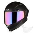 thumbnail image 2 of 1Storm Motorcycle Full Face Helmet DOT Adults Street Bike Dual Visor Sun Inner Shield with One Extra Clear Shield: HJAH15 Tinted Matt Black, 2 of 7