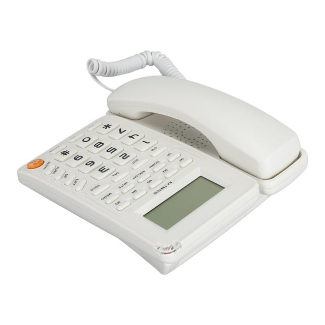 Teléfono Con Cable de Botón Grande, Teléfono Fijo Con Pantalla de 16 bits, Compatible Con Línea de Extensión de Interfaz única, Para Oficina, Recepción, Hogar, Hotel