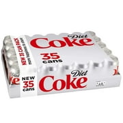 Diet Coca Cola Coke Soda, 12 oz (35 Cans)