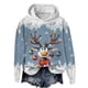 thumbnail image 1 of WILLBEST Sudadera Deportiva para Mujer, Estilo Casual, con Estampado Navideño de Ciervos con Cabeza Grande y Copos de Nieve, Cuello Redondo, Manga Larga y Capucha Ligera Chica​​, 1 of 4