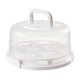 thumbnail image 1 of Soporte portátil con tapa para postres, cupcakes y tartas: mango resistente, base incluida, elegante servidor para tartas, 1 of 8