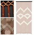 thumbnail image 4 of Natural Wood Bamboo Beaded Curtain Fly Screen Bedroom  Bath Doorway Vintage Porch Divider, 4 of 12