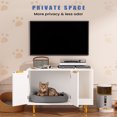 thumbnail image 6 of Cat Litter Box Enclosure, Hidden Litter Box Cabinet Furniture, Indoor Cat House, with Scratching Mat, Modern Cat Washroom Indoor for Hallway, Living Room White, 6 of 9