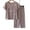 Khaki, variant on Njoeus Sexy Pajama Set for Women, Pajama Pants Women Pajamas for Women Set Short Sleeve Two Piece Sets Top with Capris Pants Sleepwear Sets Cute Print Loungewear - Imitation Cotton Linen 2 Piece Sets