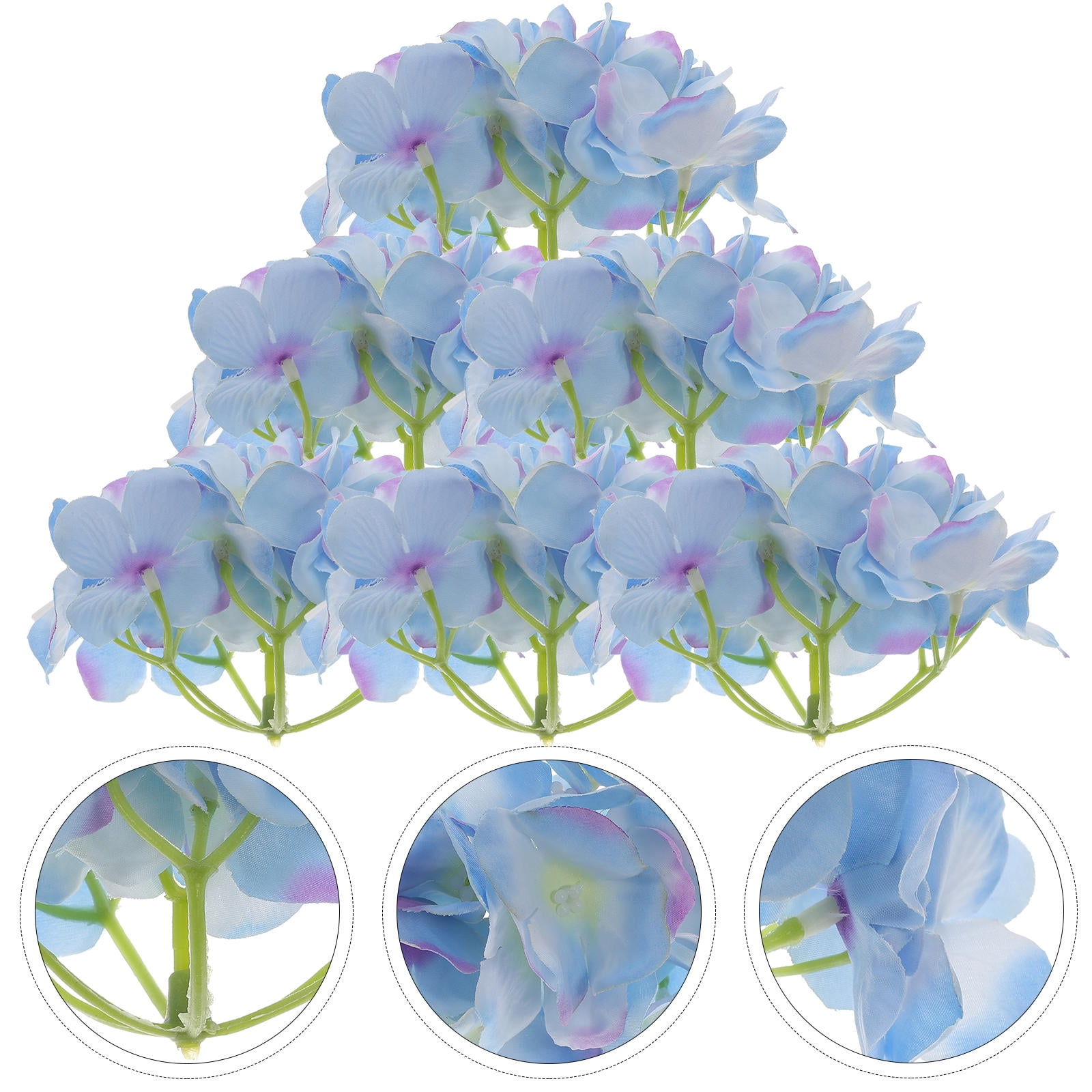 PTOOTP Sky-Blue Artificial Hydrangea Flowers for Elegant Decor and DIY