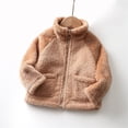 thumbnail image 2 of Coerni Girl and Toddlers' Sherpa Fleece Full-Zip Jacket Thicken Warm Coat Kids Puffer Sweatshirt Winter Outwear Comfort Cardigan, 2 of 9