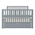 thumbnail image 6 of Euroco 4-in-1 Convertible Crib, Baby Crib with Drawers, Crib to Full Size Platform Bed, Wood and Metal, Gray, 6 of 22