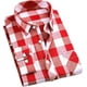 thumbnail image 1 of Camisa Cromoncent para hombre, casual, a cuadros, franela, roja y blanca, 1 of 7