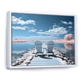 thumbnail image 2 of Designart "Pier of Dreams Turquoise Lakehouse Serenity IV" Nautical & Beach Floater Framed Canvas Wall Art, 2 of 7