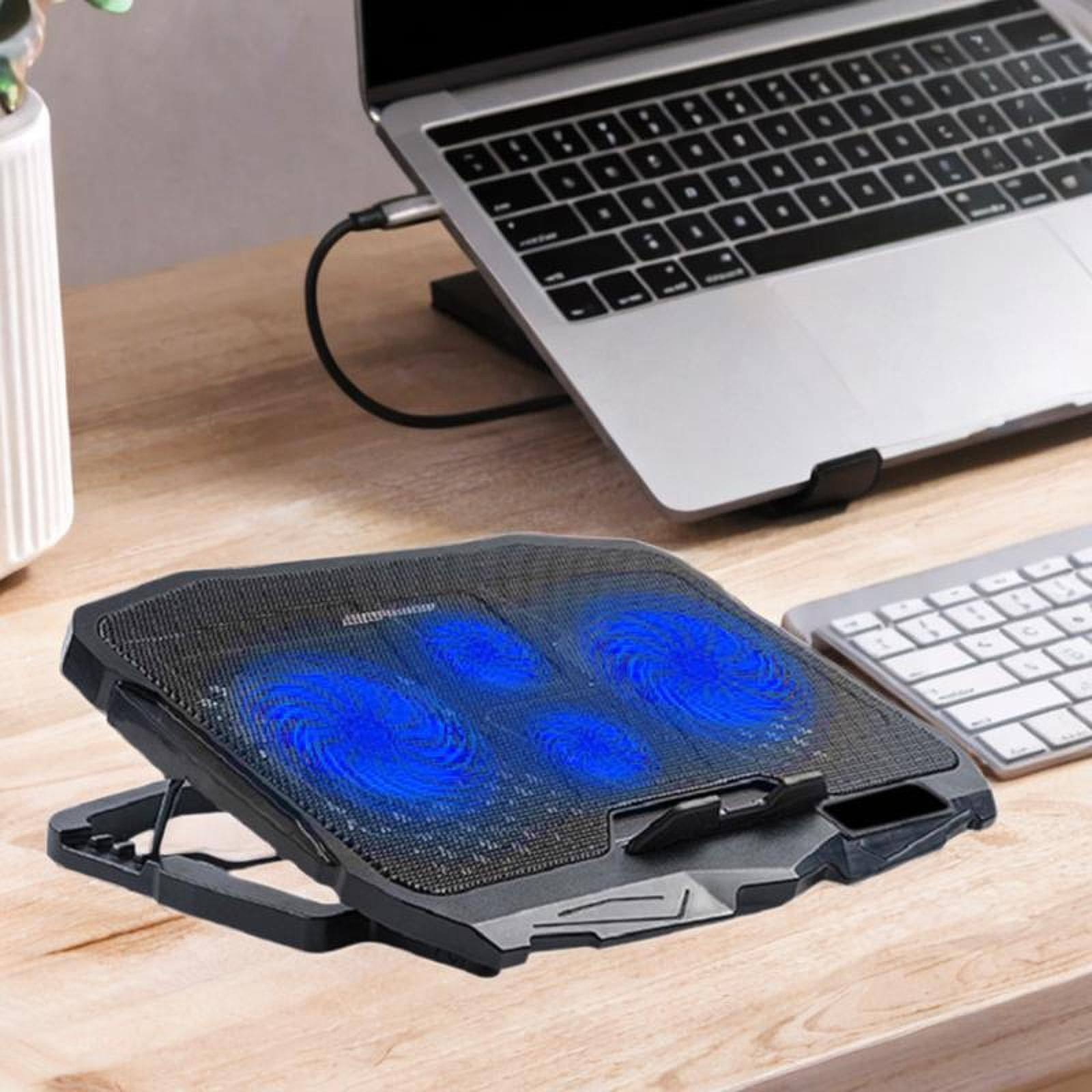 Wzmzjy Foldable Laptop Cooling Pad Adjustable Height USB Powered for 14-15.6inch Laptop With 4 Fans