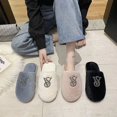 thumbnail image 5 of Zapatillas de algodón peludas para mujer, calzado cálido para el hogar, zapatillas de diamantes brillantes, zapatos ligeros de moda para exteriores, otoño e invierno, nuevo, 5 of 5
