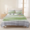 thumbnail image 3 of King Quilt Set 96''x106'', Sage Green Gray Lightweight Bedspread Coverlet Set with 2 Pillow Shams, Neutral Abstract White Ombre Texture Breathable All Season Quilt Bedding for Bedroom/Guest Room, 3 of 9
