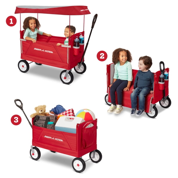【株式会社アローフィールズ】3歳 4歳 5歳 ロングセラー 53冊セット Radio Flyer 3-in-1 Kids Wagon with Canopy for Playgrounds