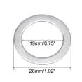 thumbnail image 3 of Unique Bargains 15Pcs 19mm x 26mm x 0.8mm Rondelle Plate en Acier Inoxydable 304 pour Boulon à Vis, 3 of 3