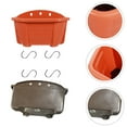 thumbnail image 3 of WHAMVOX  2 Pcs Hanging Planter Wall-mounted Imitation Wood Flower Pot Beautiful Looking, 3 of 8