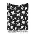 thumbnail image 3 of Neoyler Halloween Flannel Throw Blanket Soft Cozy and Lightweight Sofa Blanket for Home Decor Indoor Outdoor Use with Ghost and Pumpkin Patterns 27.56x39.37, 3 of 6