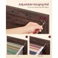 thumbnail image 4 of Archivador VASAGLE, archivador, 3 cajones, soporte para impresora, color granate, 4 of 6