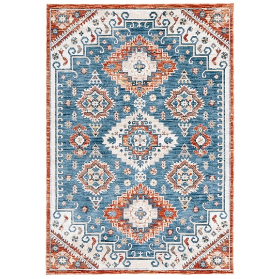SAFAVIEH Olympia Bari Southwestern Area Rug, Blue/Ivory, 7'9" x 10'5"