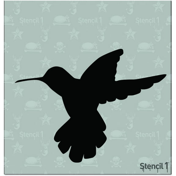 Stencil1 Hummingbird Bird 4 Stencil 5.75" X 6"