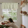 thumbnail image 5 of Sage Green Flowers Valances for Windows Farmhouse Kitchen Curtains Valances Rod Pocket Valance Curtains for Kitchen Windows Rustic Pastoral Botanical Floral Leaf Window Valances for Bathroom 42"x18", 5 of 6