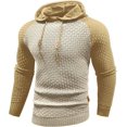 thumbnail image 1 of Sweat à Capuche pour Hommes Manches Longues Tricoté Uni Pull-Over, 1 of 4