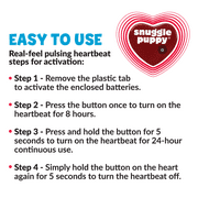 Snuggle Puppy Original Heartbeat Puppy Toy with Real-Feel Pulse & Heat Pack, Calming Sleep Aid for Puppy Anxiety, Crate Training, First Nights & New Puppy Transition - Biscuit Plus 6 Heat Packs
