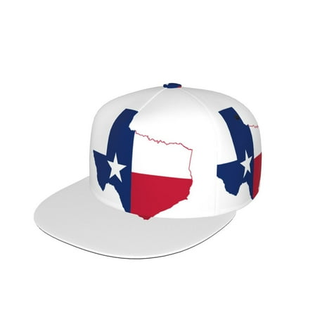 Snapback Hats For Men Women Texas Flag Map Flat Bill Brim Baseball Cap Printed Hat