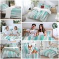 thumbnail image 5 of 3 Piece Turquoise Gray Duvet Cover Set Twin Size,Microfiber Comforter/Quilt Cover with Corner Ties and 2 Pillowcases,Farmhouse Abstract Gradient Aesthetic All Season Soft Bedding with Zipper Closure, 5 of 8