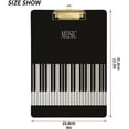 thumbnail image 3 of FMSHPON Black Piano Keyboard Music Keys Clipboard Hardboard Wood Nursing Clip Board and Pull for Standard A4 Letter 13x9 inches, 3 of 8