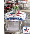 thumbnail image 4 of Outdoor Tablecloth with Umbrella Hole and Zipper, Independence Day Round Table Cloth 54 Inch Waterproof Tablecloth, Red Blue Patriotic Star Stripes Plaid Picnic Table Cover for Patio Camping, 4 of 7