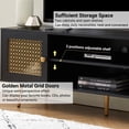thumbnail image 4 of EDYO LIVING 65" Mid Century Modern Black TV Stand with Open Shelf, Boho Entertainment Center, TV Media Console Table for Living Room, 4 of 6