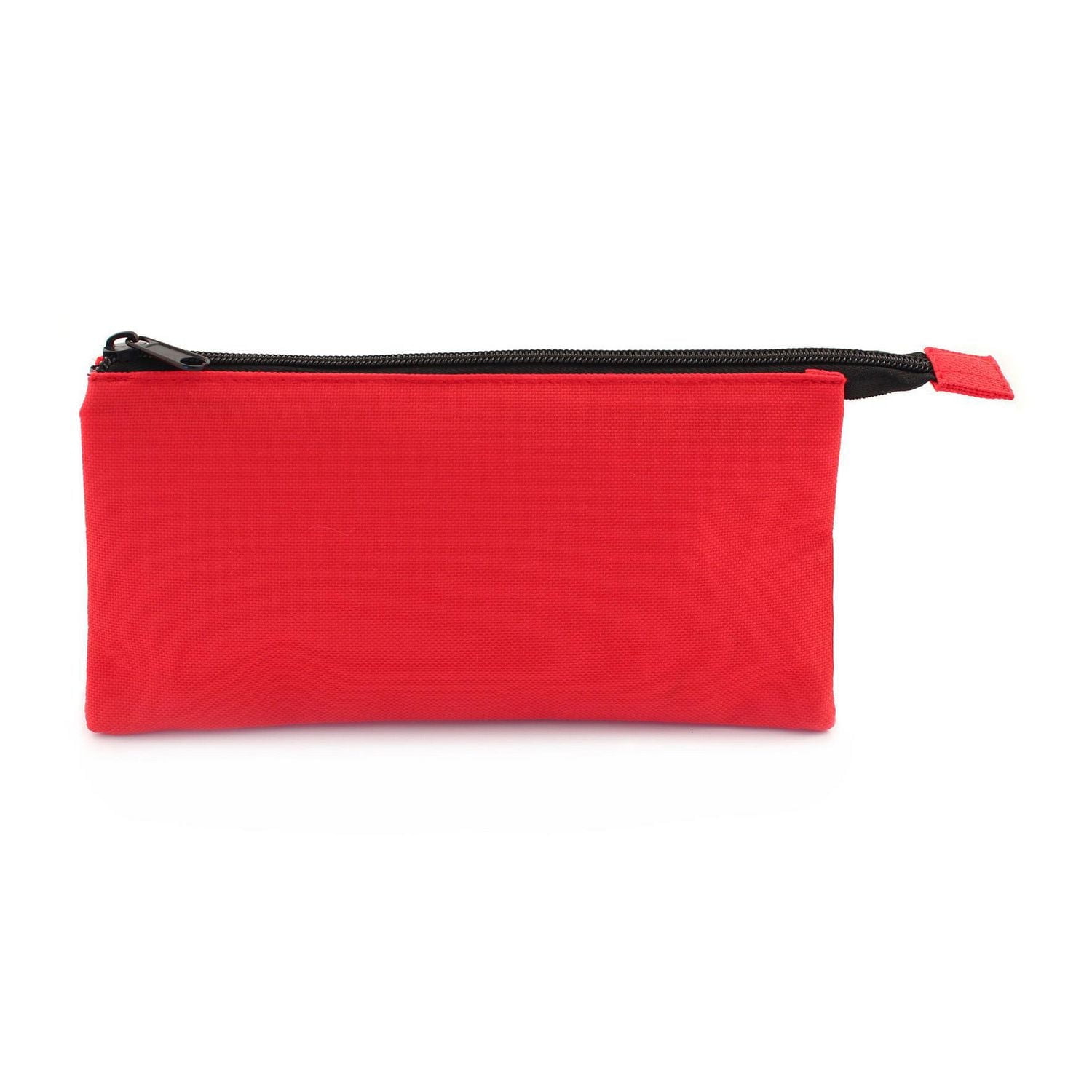 Pen + Gear Étui à crayons 3 poches en polyester rouge avec fermetures éclair noires