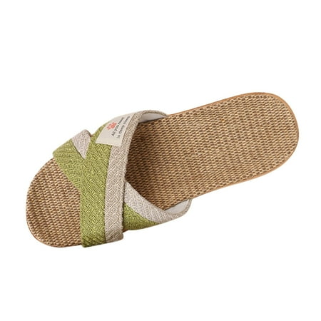 

Sngxgn Women’s Arch Support Cork Footbed Slide SandalsHappy Face Slippers For Women Green 6.5
