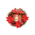 thumbnail image 1 of Decoraciones de Navidad Al Aire Libre Anillo de la Flor de Navidad, Colgante de Puerta, Colgante de Pared, Corona de Flores de la Vid, Gran Decoración de la Escena, Arco de Imitación Hecha a Mano, Cor, 1 of 6