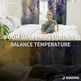 thumbnail image 3 of Lavender Blackout Curtains for Bedroom, Purple Floral Spring Country Nature Wildflower Plant Thermal Insulated Kitchen Drapes with Grommets, Light Blocking Window Treatment, 2 Panels 52" x 84", 3 of 7