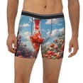 thumbnail image 2 of Xecao Tomato Field Bottle Print Boxer Briefs for Men's Stretch Moisture-Wicking Underwear, Mid-Rise Classics breathable fabric, 2 of 7