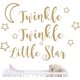 thumbnail image 1 of Adhesivo de pared artístico de vinilo YONGSHENG Twinkle Twinkle Little Star oro mate 57 x 42 cm, 1 of 5