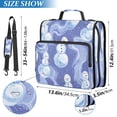 thumbnail image 3 of WOBOGO Illustration Of Snowmen on Lavender Background Ring Binder Bag 1.5in Folder Organizer with Shoulder Strap for 13Inch Laptop and 500 Sheets of Paper, 3 of 8