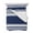 Blue, White, Navy, variant on Quilts Queen Size Bedding Set, Farmhouse Black Lightweight Quilted Comforter, Farmhouse Black Line Striped Soft Reversible Bedspread Coverlet with Pillow Covers for All Season, 90" x 96"