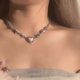 thumbnail image 3 of Stainless Steel Pink Heart Pendant Necklace for Women and Girls, 3 of 5