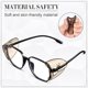 thumbnail image 3 of Gafas de Seguridad Protectores Laterales para Anteojos Recetados Slipon SideShields Protectores Laterales Negro Transparente, 3 of 5