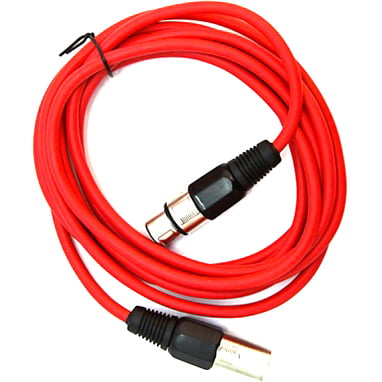 Seismic Audio-SAXLX-6-6-Feet Red XLR Male to XLR Female Patch Cable-Balanced-6 Foot Patch Cord